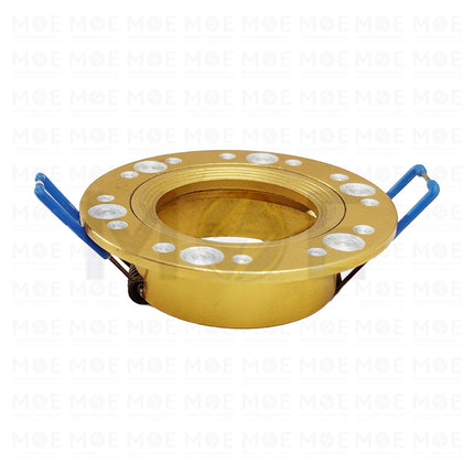 downlight / Spotlight Frame MR16 439 Gold Matt Recessed Fix Circular Aluminium 6cm | سبوت المنيوم فارغ مدور مخفي ذهبي مات ثابت