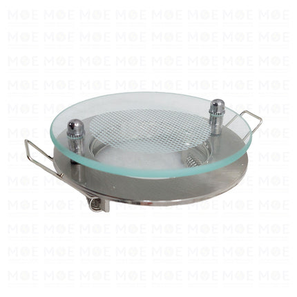 downlight / Spotlight Frame MR16 Chrome/Nickel Recessed Fix Circular With Glass B 6cm | سبوت فارغ مدور مخفي مع زجاجة شبك كروم على نيكل ثابت