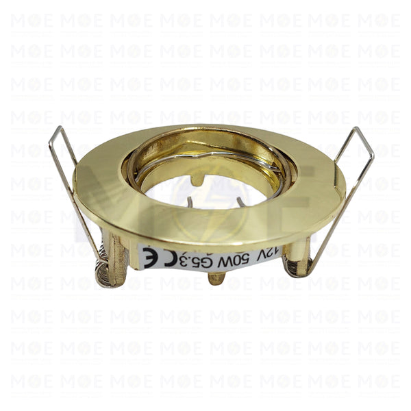 Orient Downlight / Spotlight Frame MR11 Gold Recessed Adjustable Circular 5.5cm | سبوت فارغ مدور مخفي ذهبي متحرك