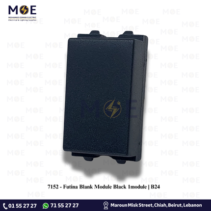 Futina Blank Module Black 1module | B24 | سدة مفردة اسود