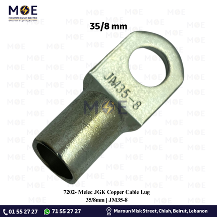 Melec JGK Copper Cable Lug 35/8mm | JM35-8 | كوس كبس