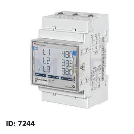 Carlo Gavazzi Digital Three Phase Energy Meter KwH 208 to 400 VLL AC 5(65)A 4module | EM340-DINAV23XO1X | عداد ديجيتال كيلو وات سكة عريض ثلاثة فاز