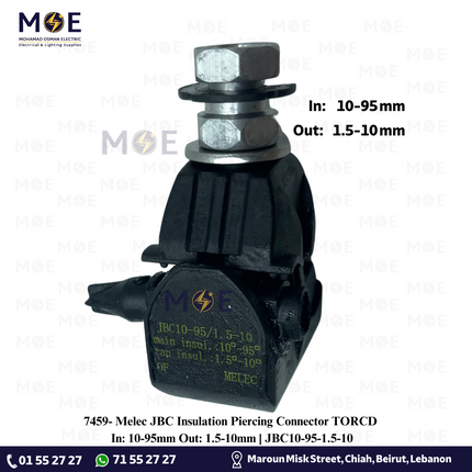 Melec JBC Insulation Piercing Connector TORCD In: 10-95mm Out: 1.5-10mm | JBC10-95-1.5-10 | كونكتور تورسدي