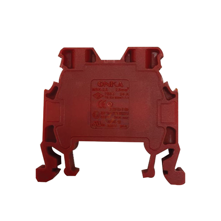 ONKA Rail Terminal Block Red 2.5mm | ON-MRK 2.5-RD | جنكسيون سكة احمر
