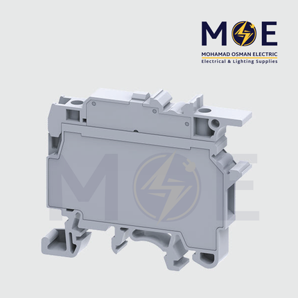 ConnectWell Rail Terminal Block Fuse Port Gray 0.2-4mm | CF4UL110-240V | جنكسيون سكة بيت فيوز رمادي