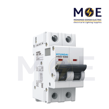 Hyundai MCB HGD63M 6KA 2P 63A | دجنتور كهرباء مجوز - قاطع كهربائي