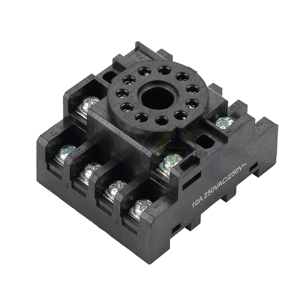 Relay Socket / Base 11Pin PF113A | PF113A | قاعدة ريليه/ تايمر اسود