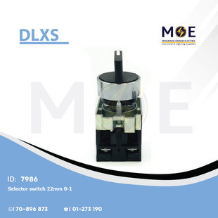 DLXS Selector Switch 22mm 0-1 | DX-BD21 ZB2-BE101 | مفتاح صناعي