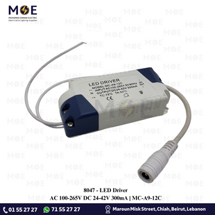 LED Driver AC 100-265V DC 24-42V 300mA | MC-A9-12C | ترانس ليد