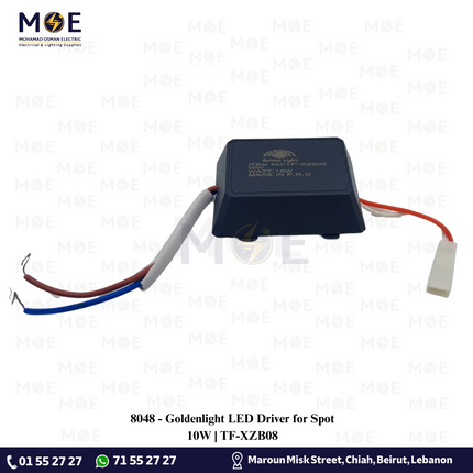 Goldenlight LED Driver for Spot 10W | TF-XZB08 | ترانس ليد سبوت