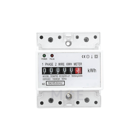SEG Single Phase Energy Meter KwH 230V AC 50Hz 100A 4module | PDS238-4 | عداد كيلو وات سكة عريض واحد فاز