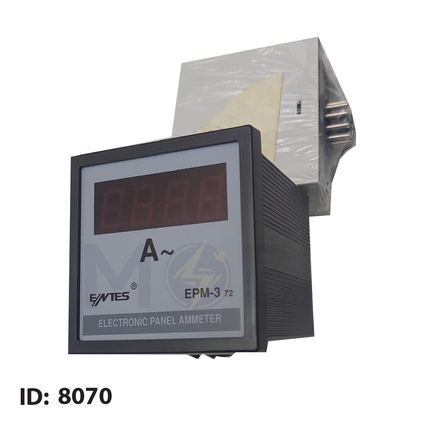 Entes Digital Ammeter Panel Mount 5A 7x7cm | EPM-3 | ساعة امبير على خزانة