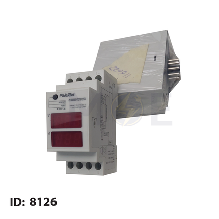 Perry Multi-Function Single Phase Digital Voltmeter - Ammeter Din AC 230V 30A 2module | 1SDSD05MM/2 | ساعة امبير و فولت على سكة واحد فاز