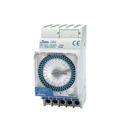 Orbis Weekly Time Switch Din AC 230V 2.5module | SupraQrs | تايمر اسبوعي على سكة