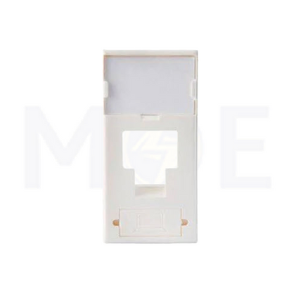 3m Volition Keystone Face Plate 1-port with transparent label field for Cable Trunk | Cover for Cat6 RJ45 Network Keystone Jack | 1module | VOL-FP2M-F1k