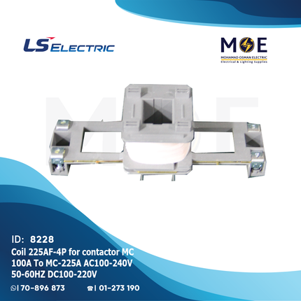 LS Coil 225AF/4P For Contactor MC-100A To MC-225A AC 100-240V 50/60HZ DC 100-220V | MC-225AF/4P | بوبين كونتكتور