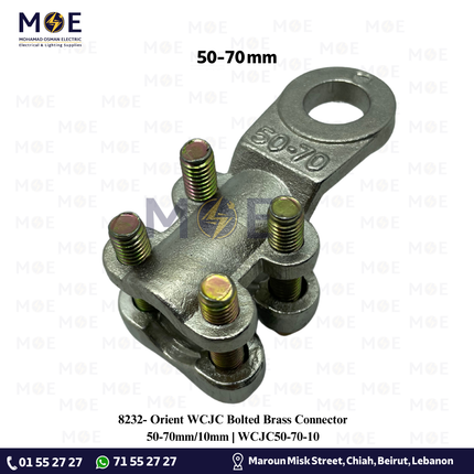 Orient WCJC Bolted Brass Connector 50-70mm/10mm | WCJC50-70-10 | كوس برغي