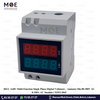 Aelifv Multi-Function Single Phase Digital Voltmeter - Ammeter Din 80-300V AC 0-100A AC 3module | XD52-2042 | ساعة امبير و فولت على سكة
