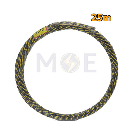 Twisted Polyester Fish Tape Wire Guide Black/Yellow 25m