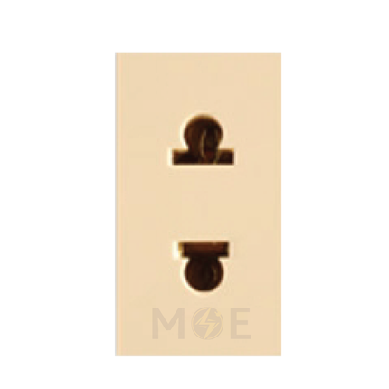 Nour Euro American Sicury Socket Outlet Ivory 16A 250V | 734-M | بريز امريكي اوروبي امان عاجي