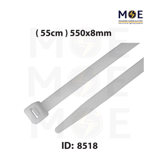 Bandex Extra Heavy Duty Cable Tie White ( 55cm ) 550x8mm | CT-550-8C | رباط بلاستيك عريض ابيض