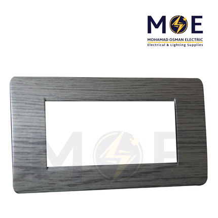 SAS Eco Hams Plastic Cover Plate Aro Stainless 4module | Eco-4 101-422 | بلاك بلاستيك ستانلس ارو