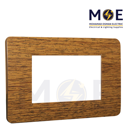 SAS Eco Hams Plastic Cover Plate Aro Brown 3module | Eco-0101-419 | بلاك بلاستيك بني ارو
