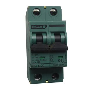 Blue Point MCB BPL7-63 2P 550V DC 20A | BPL7 | دجنتور كهرباء مجوز - قاطع كهربائي
