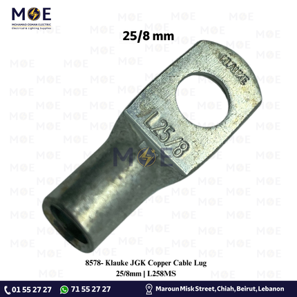 Klauke JGK Copper Cable Lug 25/8mm | L258MS | كوس كبس