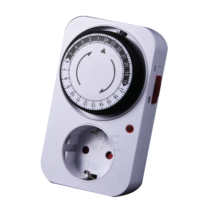 Plug-in Timer Daily Mechanical Programmable Electric Outlet 16A 15min-24Hours | GMT04A-GR | بريز تايمر يومي اربعة و عشرون ساعة ب فيش