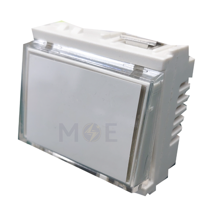 Glamour Push Button With Label Holder White 10A 3W 24V | 16190-WH | كباس باسم ابيض