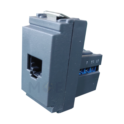 Glamour Telephone Socket Gray RJ11 phone jack | GLMOR-16300 | بريز تلفون رمادي اسود
