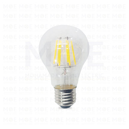 Cuperlight LED Lamp Clear Filament Bulb WarmWhite 2700k E27 8W | A60 | لمبة ليد برم فيلامنت بول شفاف ورم وايت