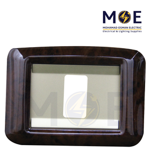 Abbas Haydi Cover Plate Gold Matt*Abanos Delux 1module | 3000-01-HYD-ADP | بلاك مفرد هايدي ذهبي مات على ابانوس فاخر لميع مع ادبتر