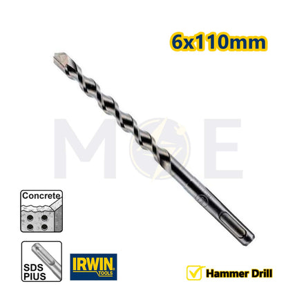 Irwin SDS Plus Hammer Drill Bit 6mm (TL:110mm , WL:50mm) | 10501954