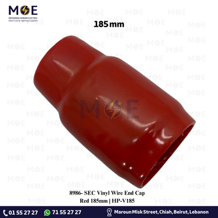 SEC Vinyl Wire End Cap Red 185mm | HP-V185 | جلدة كوس احمر