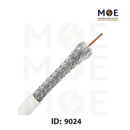 ARKONZ coaxial cable RG6U White 96s 75 OHM R30yd | كابل كوكسيالشعرة