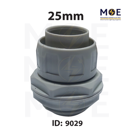 Elettrocanali IP65 Cable Gland / Box Joint for flexible conduit Gray GX25 25mm | GX25 | برس اتوب للفلكسيبل رمادي