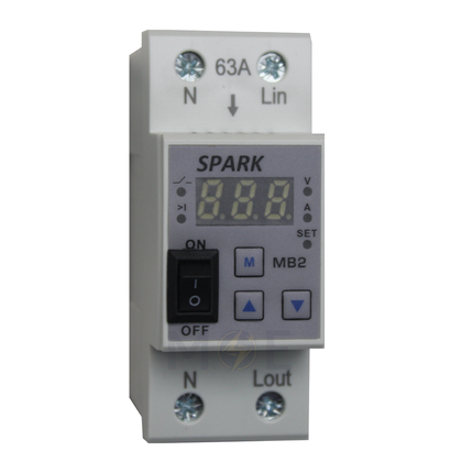 Spark Over Load Protection Din Rail 2module 63A | MB2-63A/433280 | دجنتور عياري