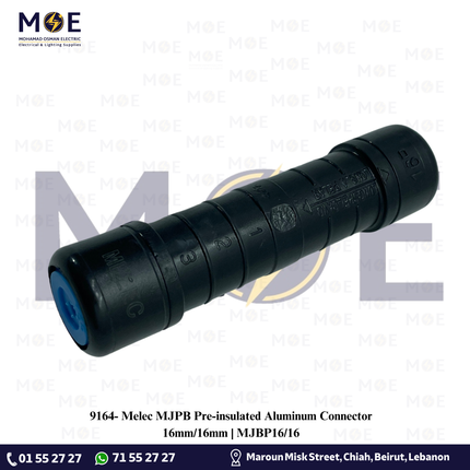 Melec MJPB Pre-insulated Aluminum Connector 16mm/16mm | MJBP16/16 | كوس وصل المنيوم معزول