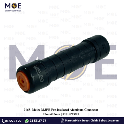 Melec MJPB Pre-insulated Aluminum Connector 25mm/25mm | MJBP25/25 | كوس وصل المنيوم معزول