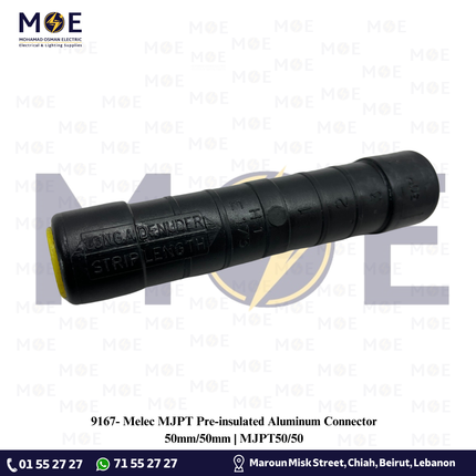 Melec MJPT Pre-insulated Aluminum Connector 50mm/50mm | MJPT50/50 | كوس وصل المنيوم معزول