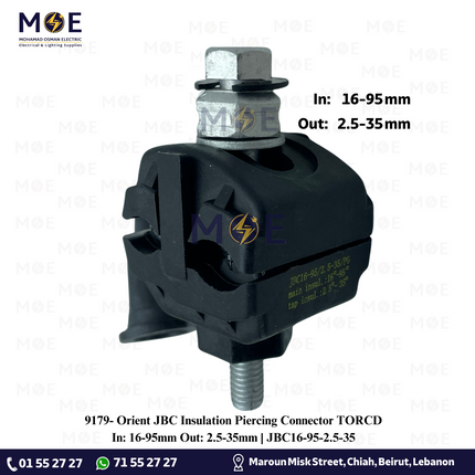 Orient JBC Insulation Piercing Connector TORCD In: 16-95mm Out: 2.5-35mm | JBC16-95-2.5-35 | كونكتور تورسدي