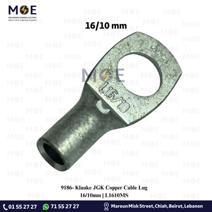 Klauke JGK Copper Cable Lug 16/10mm | L1610MS | كوس كبس