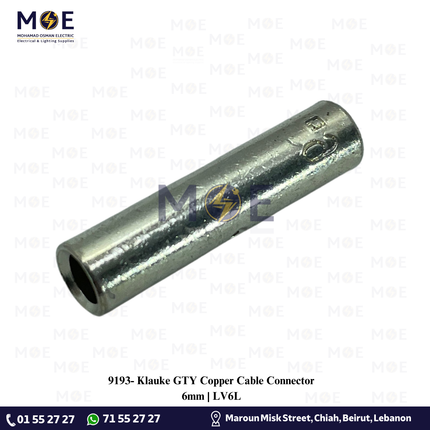 Klauke GTY Copper Cable Connector 6mm | LV6L | كوس وصل كبس نحاس