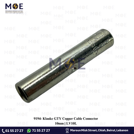 Klauke GTY Copper Cable Connector 10mm | LV10L | كوس وصل كبس نحاس