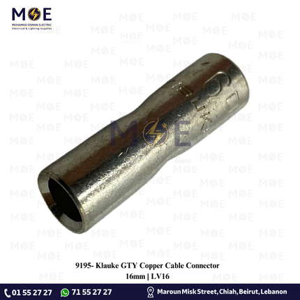 Klauke GTY Copper Cable Connector 16mm | LV16 | كوس وصل كبس نحاس