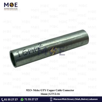 Melec GTY Copper Cable Connector 16mm | GTY2-16 | كوس وصل كبس نحاس