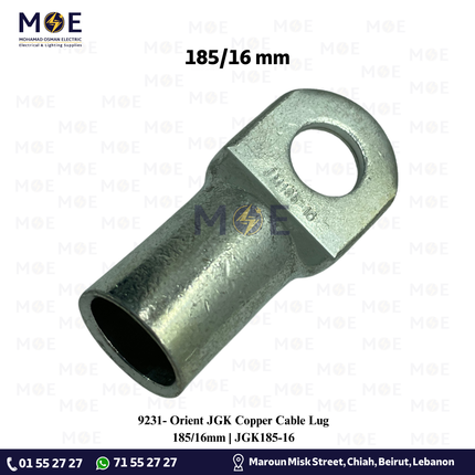 Orient JGK Copper Cable Lug 185/16mm | JGK185-16 | كوس كبس