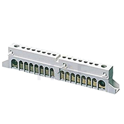 Gewiss Multi Hole Terminal Block 16 Holes 2x(1x25+7x10mm) Gray | 40401 | بارنتر